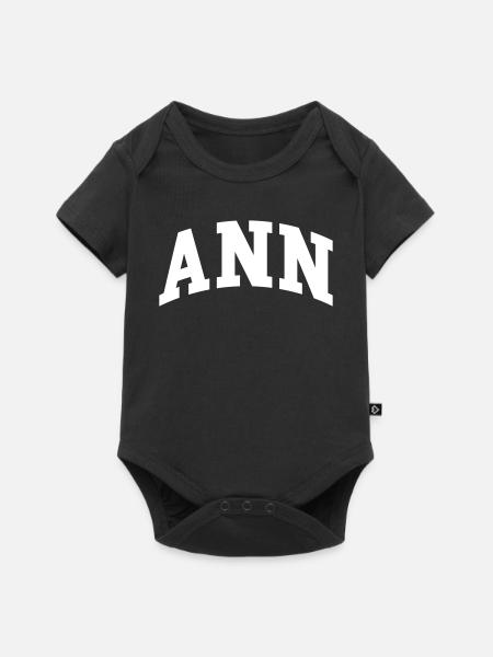 Ann - Baby Premium Kurzarmbody - Schwarz