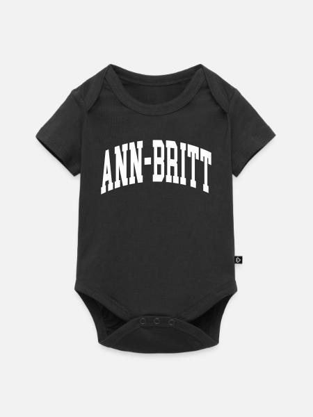 Ann-Britt - Baby Premium Kurzarmbody - Schwarz