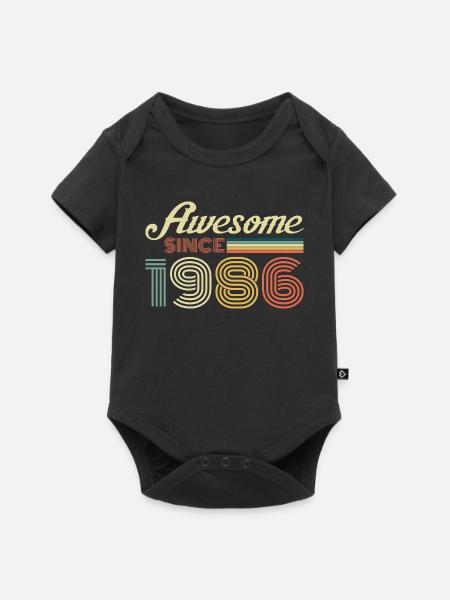 Awesome Seit 1996 Retro-Vibe - Baby Premium Kurzarmbody - Schwarz