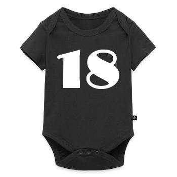 18. 18 ANS. 18e ANNIVERSAIRE. ANNIVERSAIRE 18 ANS. - Body à manches courtes Premium Bébé - noir - Devant