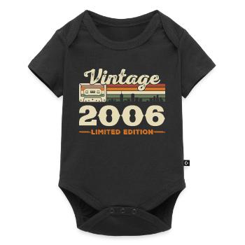 2006 Vintage Rétro Cadeau d’anniversaire - Body à manches courtes Premium Bébé - noir - Devant