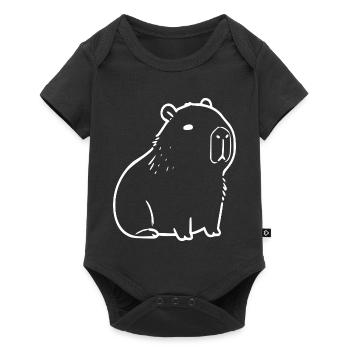 Capybara capybara white - Baby Premium short-sleeve bodysuit - black - Front
