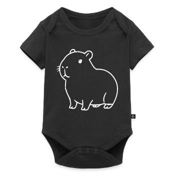 Capybara capybara blanc - Body à manches courtes Premium Bébé - noir - Devant