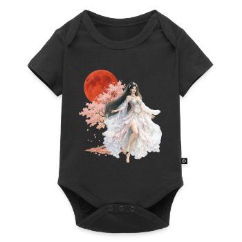 Enchanteresse Fleur au Clair de Lune - Body à manches courtes Premium Bébé - noir - Devant