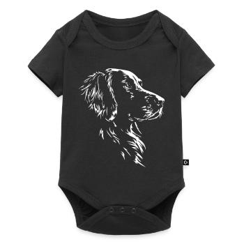 German Longhair Silhouette Hunting Dogs Wilsigns - Baby Premium short-sleeve bodysuit - black - Front
