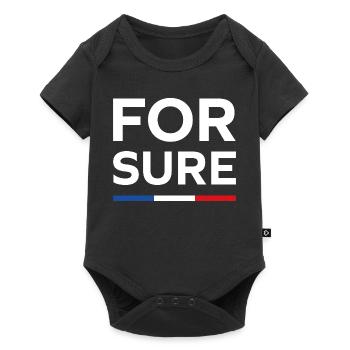 For sure, - Body à manches courtes Premium Bébé - noir - Devant