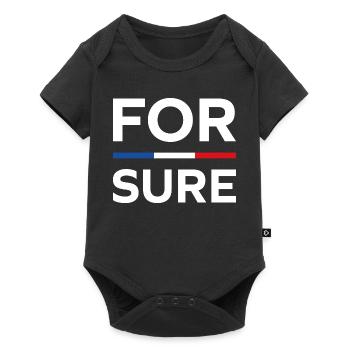 macron Ganz sicher - Baby Premium Kurzarmbody - Schwarz - Vorne
