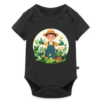 Gardener Green Thumb Plant Understander Motif - Baby Premium short-sleeve bodysuit - black - Front