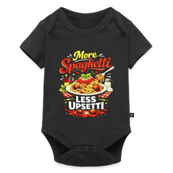 More Spaghetti Less Upsetti - Baby Premium short-sleeve bodysuit - black - Front