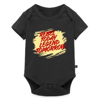 Rebel Today Legend Tomorrow - Bold Typography Art - Baby Premium short-sleeve bodysuit - black - Front