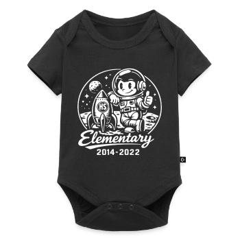Elementar-Astronauten-Mond - Baby Premium Kurzarmbody - Schwarz - Vorne