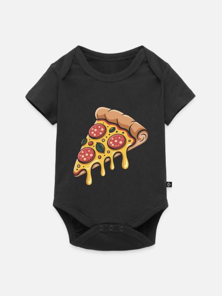 Pizza Pizzabäcker - Baby Premium Kurzarmbody - Schwarz