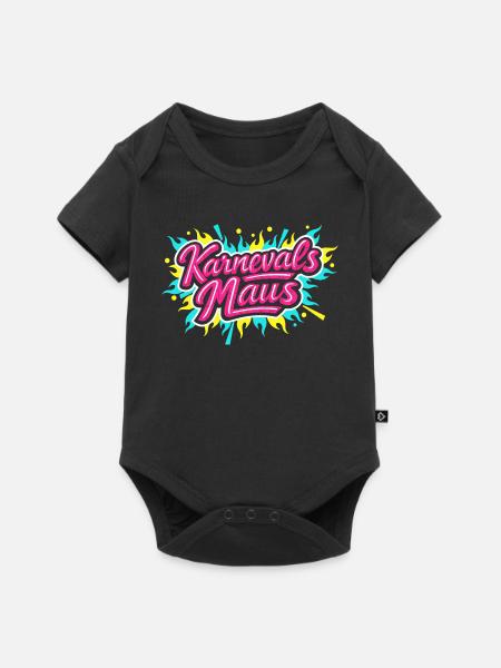 Karnevalsmaus Lustig Süß Party Geschenk - Baby Premium Kurzarmbody - Schwarz