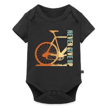 Conception de la silhouette du vélo en pente - Body à manches courtes Premium Bébé - noir - Devant
