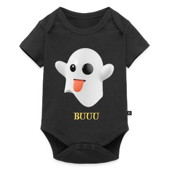 Fantôme duveteux à la langue - Body à manches courtes Premium Bébé - noir - Devant