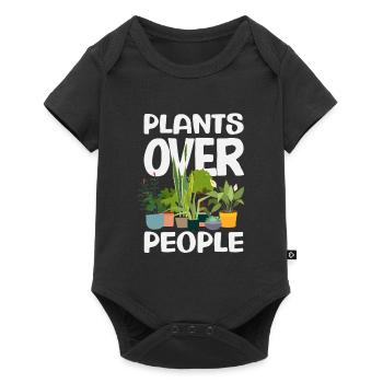 Pflanzenliebhaber Over People Succulent Pflanze - Baby Premium Kurzarmbody - Schwarz - Vorne
