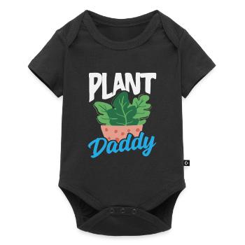Plant Lover Daddy Plants Succulent Flower - Baby Premium short-sleeve bodysuit - black - Front