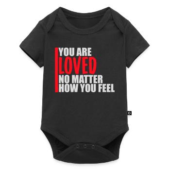 Tu es aimé, peu importe la compassion que tu ressens - Body à manches courtes Premium Bébé - noir - Devant