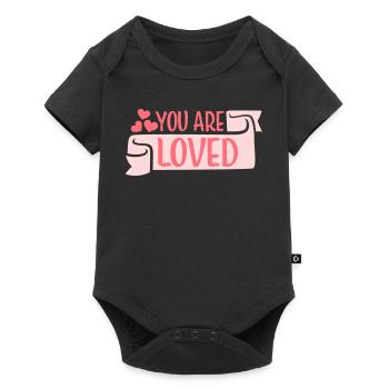 You Are Loved No Matter How You Feel Mitgefühl - Baby Premium Kurzarmbody - Schwarz - Vorne