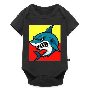 Shark - Baby Premium short-sleeve bodysuit - black - Front