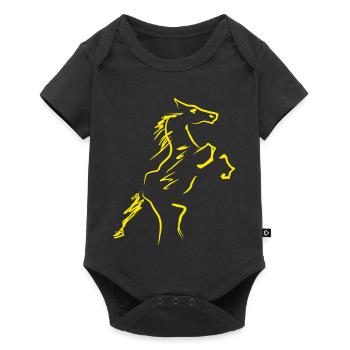 Horse Equestrian Rider - Baby Premium short-sleeve bodysuit - black - Front