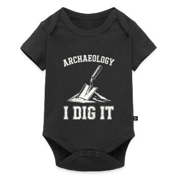 Archäologie Ich gräbe es Kellen aus - Baby Premium Kurzarmbody - Schwarz - Vorne