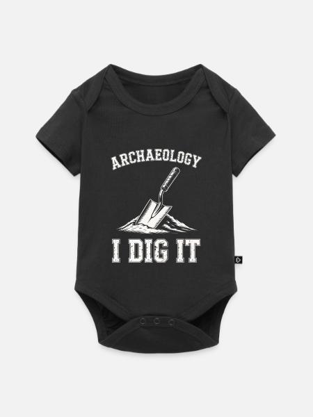 Archäologie Ich gräbe es Kellen aus - Baby Premium Kurzarmbody - Schwarz