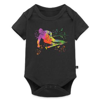 Ski alpin Sports d’hiver Ski nordique - Body à manches courtes Premium Bébé - noir - Devant