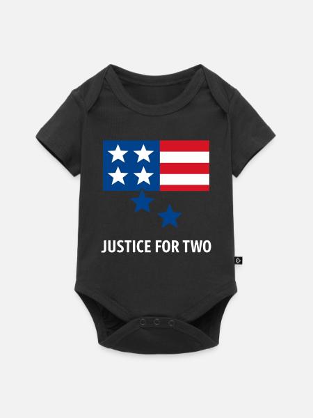 Justice For Two - Baby Premium Kurzarmbody - Schwarz
