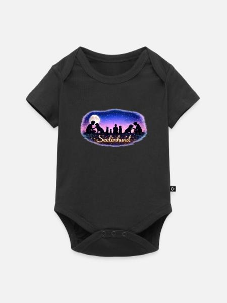 Seelenhund Hundeliebe - Baby Premium Kurzarmbody - Schwarz