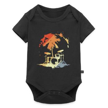 Dessin vintage de pièges - Body à manches courtes Premium Bébé - noir - Devant