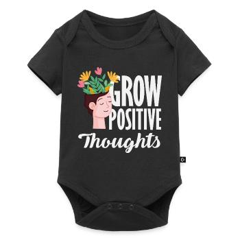 Plant Lovers Positive Plants Grow - Baby Premium short-sleeve bodysuit - black - Front