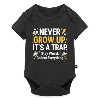 Grow Up Kidult Retro Collector - Baby Premium short-sleeve bodysuit - black - Front