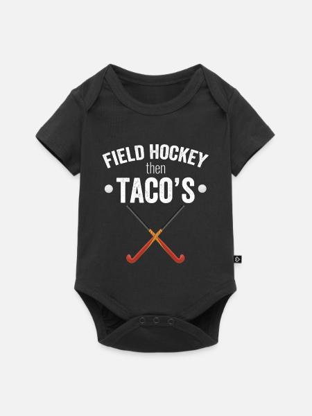 Feldhockey, dann Tacos - Baby Premium Kurzarmbody - Schwarz