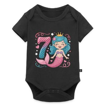 Sirène 7e ans - Body à manches courtes Premium Bébé - noir - Devant
