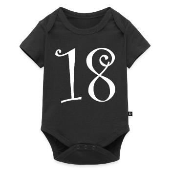 18. 18 YEARS OLD. 18th ANNIVERSARY. 18 BIRTHDAY. - Baby Premium short-sleeve bodysuit - black - Front