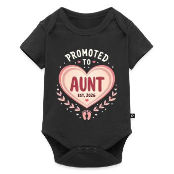 Aunt 2026 Aunt 2026 Promoted to Aunt 2026 - Baby Premium short-sleeve bodysuit - black - Front