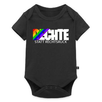 Human rights instead of a shift to the right - rainbow - Baby Premium short-sleeve bodysuit - black - Front