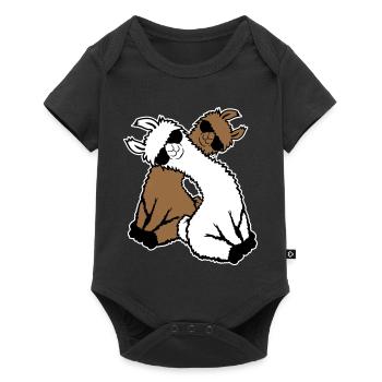 Two Llamas Pair 2 Friends Cool Sunglasses Team - Baby Premium short-sleeve bodysuit - black - Front