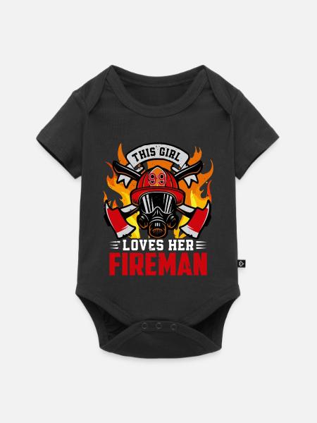 Feuerwehr - Baby Premium Kurzarmbody - Schwarz