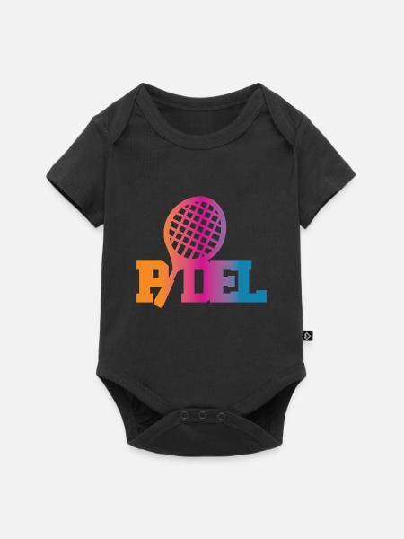 Padel - Baby Premium Kurzarmbody - Schwarz