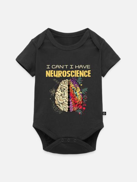 Neuroscience Gehirnfarben Design - Baby Premium Kurzarmbody - Schwarz