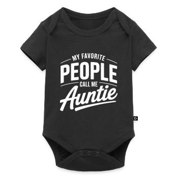 Personnes préférées : Dit de tante - Body à manches courtes Premium Bébé - noir - Devant