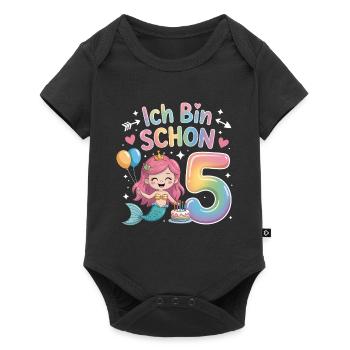 I'm already 5 Mermaid Birthday - Baby Premium short-sleeve bodysuit - black - Front