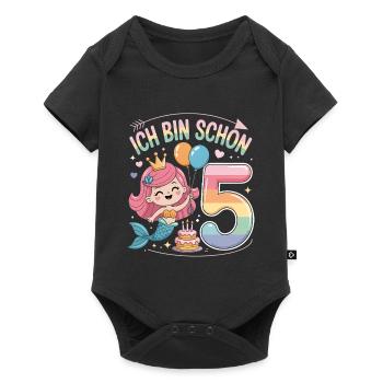 I'm already 5 Mermaid Birthday - Baby Premium short-sleeve bodysuit - black - Front