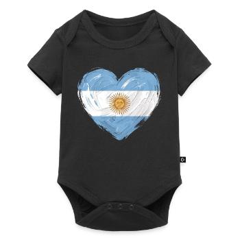 Football Football du Drapeau Argentine - Body à manches courtes Premium Bébé - noir - Devant