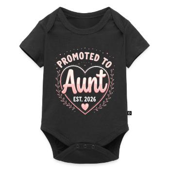 Aunt 2026 Aunt 2026 Promoted to Aunt 2026 - Baby Premium short-sleeve bodysuit - black - Front
