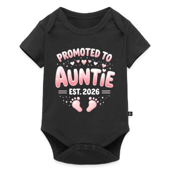 Aunt 2026 Aunt 2026 Promoted to Aunt 2026 - Baby Premium short-sleeve bodysuit - black - Front
