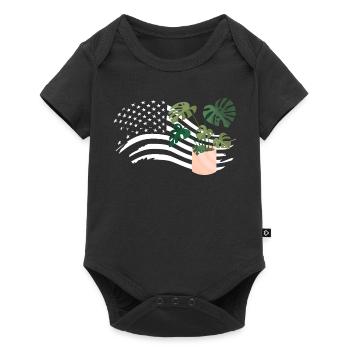 American Flag Plant Lover Plants - Baby Premium short-sleeve bodysuit - black - Front