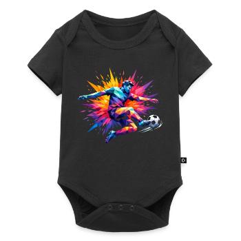Cadeau Foot Humour Joueur Enfant Drôle - Body à manches courtes Premium Bébé - noir - Devant